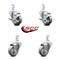 Service Caster 3.5 Inch Gray Polyurethane Wheel Swivel 7/8 Inch Square Stem Caster Brake, 2PK SCC-SQ20S3514-PPUB-GRY-TLB-78-2-S-2 - alternate 3